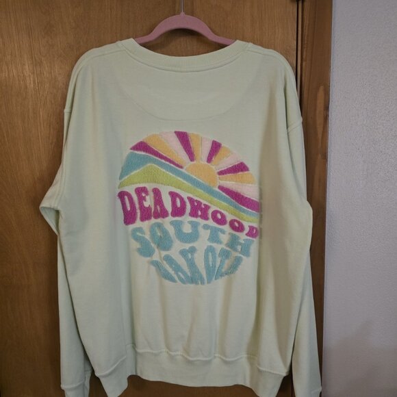 Ragwear Deadwood South Dakota Crewneck Sweatshirt Womens XXL Green EUC - Picture 1 of 4